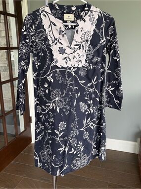 Tuckernuck Navy/White Westwind Avenalle Dress XXS